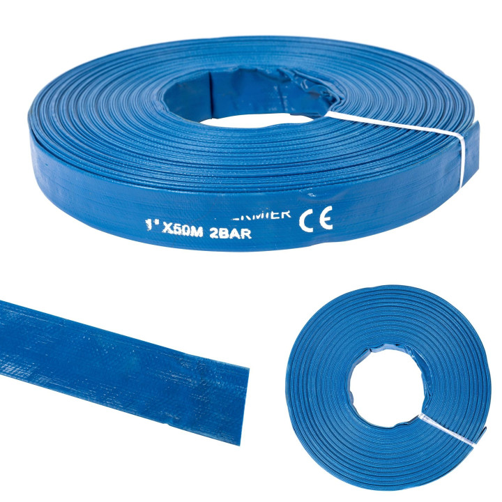 furtun apa refulare flat pvc 1" 50 m