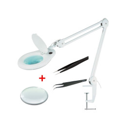 Lupă cu iluminare Lămpi de birou, Set 8 Dioptrii Lampa de birou cu lupa  si iluminare LED (56buc) + lentila sup -13, dioda.ro
