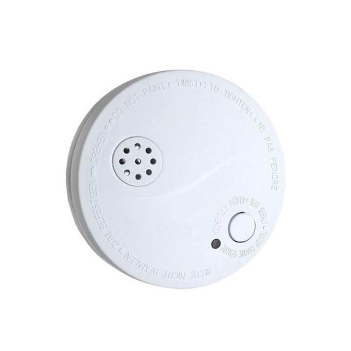 Detectoare de fum și căldură, Senzor detector de fum cu alarma 85dB, alb + baterie 9V 1D33 -1, dioda.ro