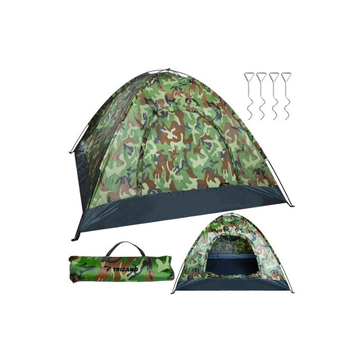 Cort turistic pentru 4 persoane camuflaj