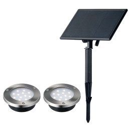 Lampa de gazon solara Sylvania Gizmo, 4000K, 2W, 56lm, IP65, 2 lampi + panou solar