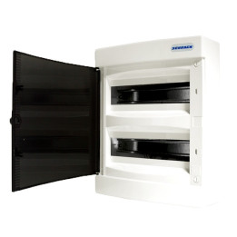 tablou electric schrack topo bk080102--, 24 module, aparent, ip40, 287x361x112 mm, plastic, alb