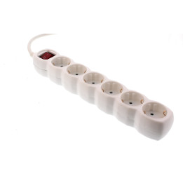 prelungitor 6 prize 5m cu intrerupator, cablu 3x1.5mmp, well