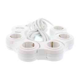 prelungitor reglabil 5 prize 3m cablu 3x1.5mmp cu incarcator usb, well