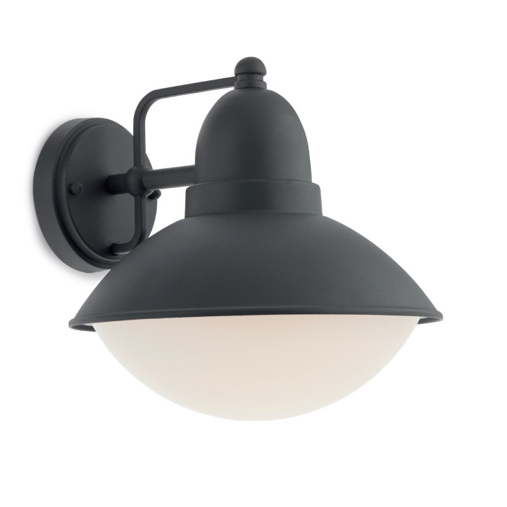aplica perete exterior well corso e27 60w ip44 gri inchis