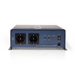 invertor de tensiune nedis 12v dc - 230v ac, 2000w, 2x schuko
