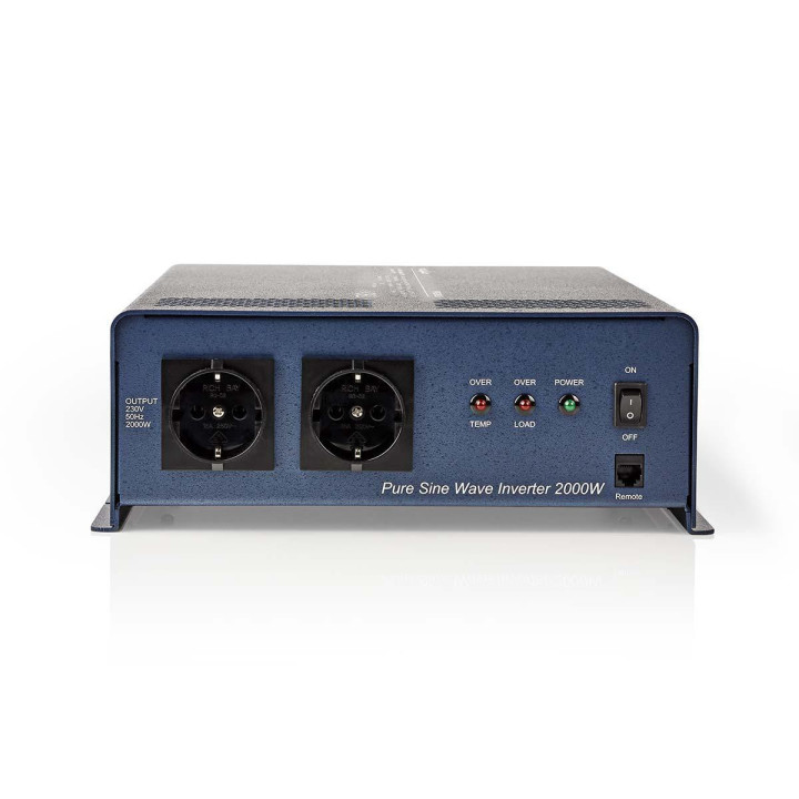 invertor de tensiune nedis 12v dc - 230v ac, 2000w, 2x schuko