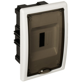 tablou electric solera arelos 8694pf, 4 module, incastrat, ip40, 150x247x88 mm, plastic, usa fumurie, rama alba