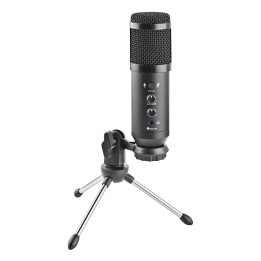 microfon de studio ngs gmicx-110 pentru streaming, usb, noise canceling, negru