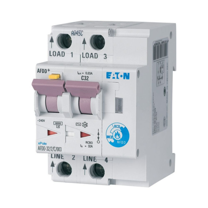 intrerupator diferential afdd 32a 2p b 10ka 30ma, eaton