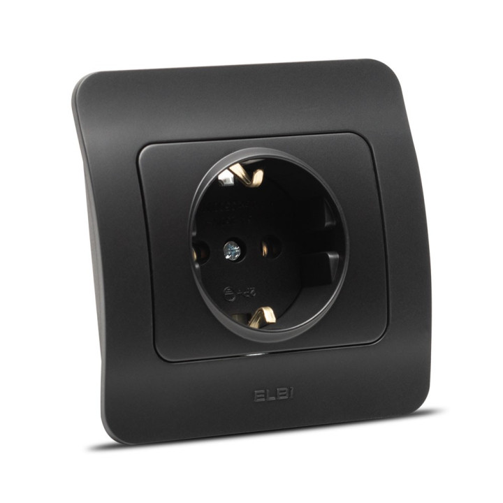 jazz priza cp, negru mat, elbi