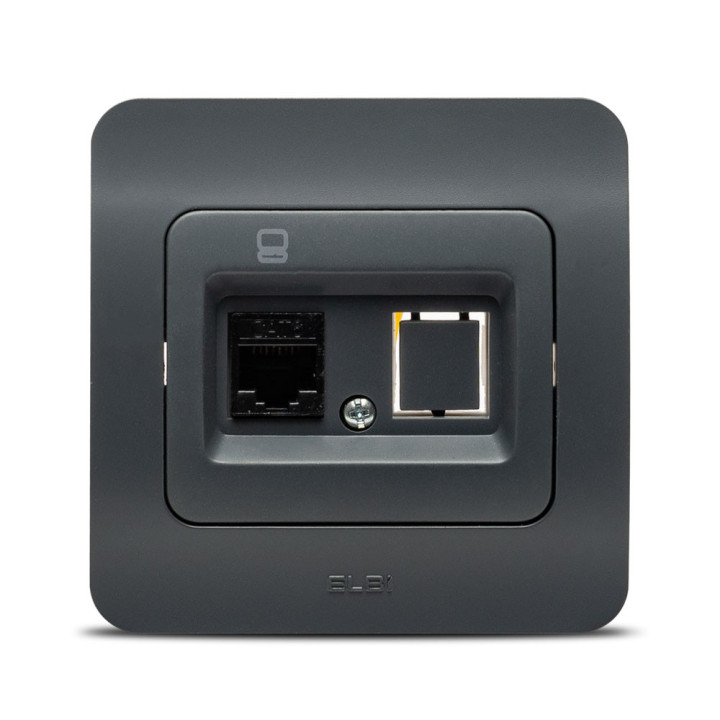 jazz priza utp 1xrj45, antracit, elbi