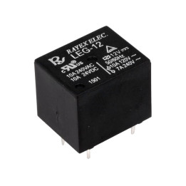 Relee, Releu: electromagnetic SPDT Ubobină: 12VDC 10A/120VAC toff: 8ms -1, dioda.ro
