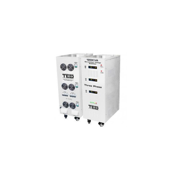 Stabilizator tensiune 120KVA 85KW, Trifazat, TED