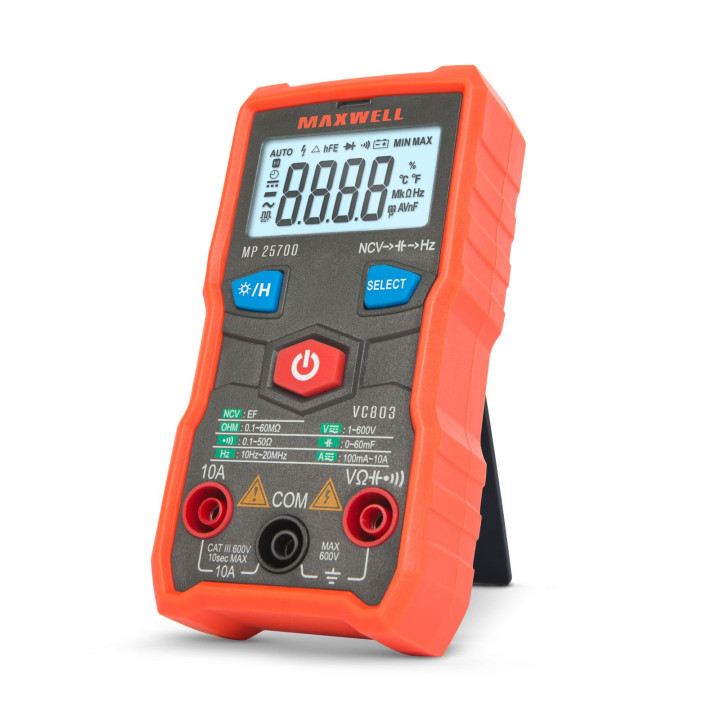 multimetru automat - detectie tensiune fara contact - display mare - cu baterie