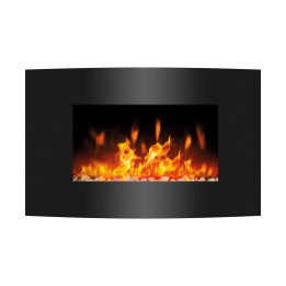 semineu electric de perete - radiator + led - curbat