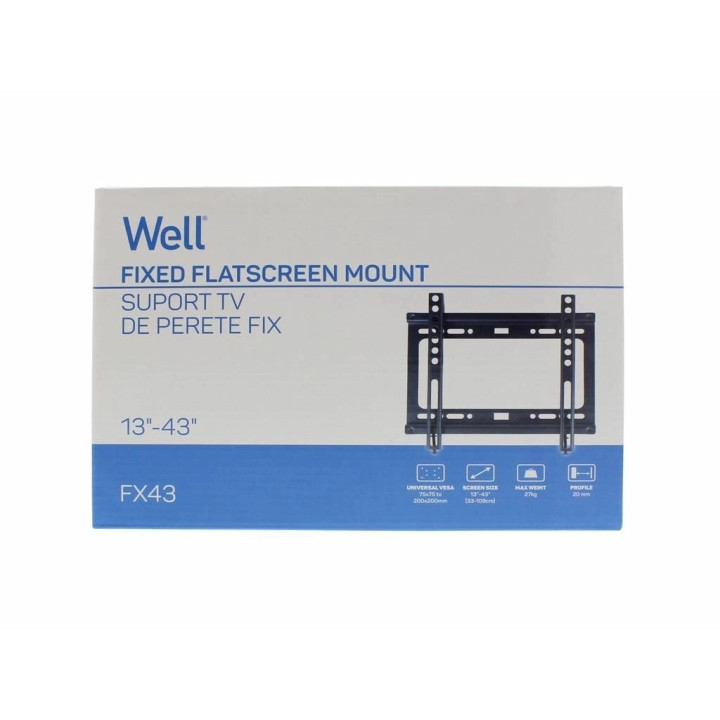 suport tv lcd de perete 13"-43" fix, well