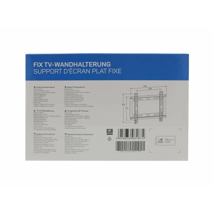 suport tv lcd de perete 13"-43" fix, well