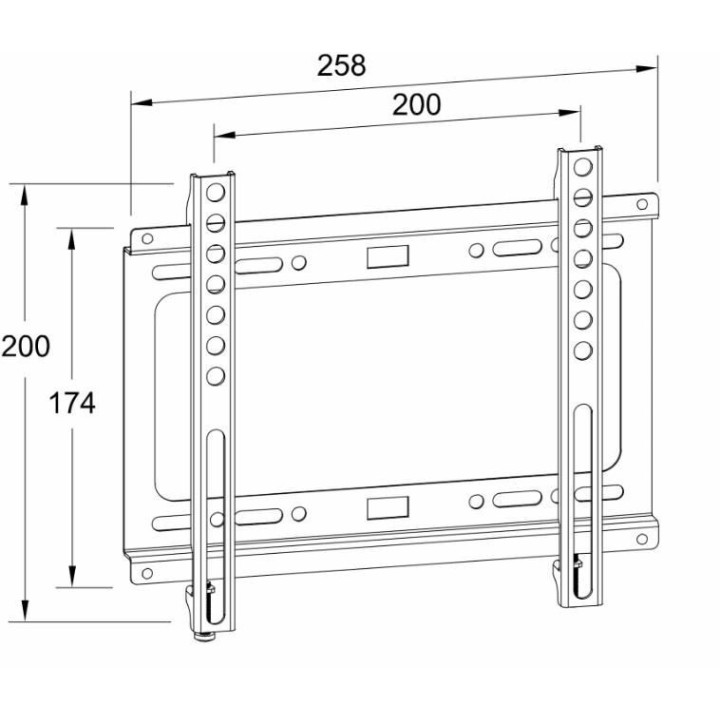suport tv lcd de perete 13"-43" fix, well