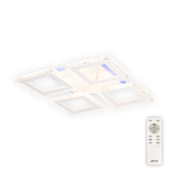 plafoniera tetra led 60w 3cct+rgb cu telecomanda, erste