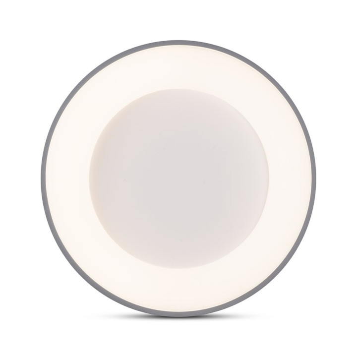 plafoniera lind led 32w 4000k 38cm ip20, gri, erste
