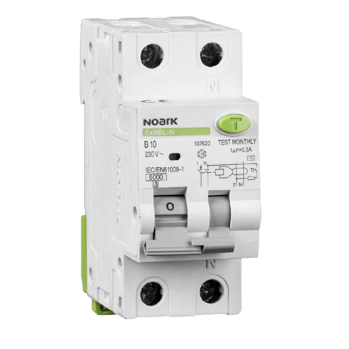 intreruptoare automate diferentiale ex9bl-n 1p+n c10 30ma, 107628, noark