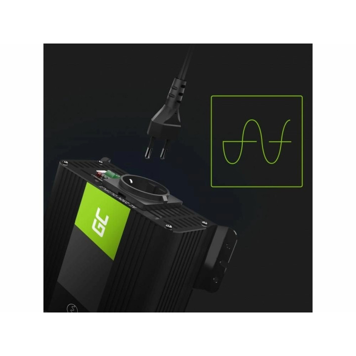 invertor de tensiune 12v -  230v, 300w, invgc05, sinus pur, greencell pro