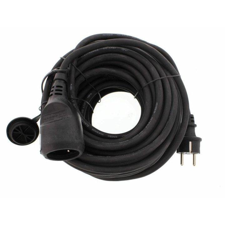 cablu prelungitor 20m 1.5mm negru ip44, well