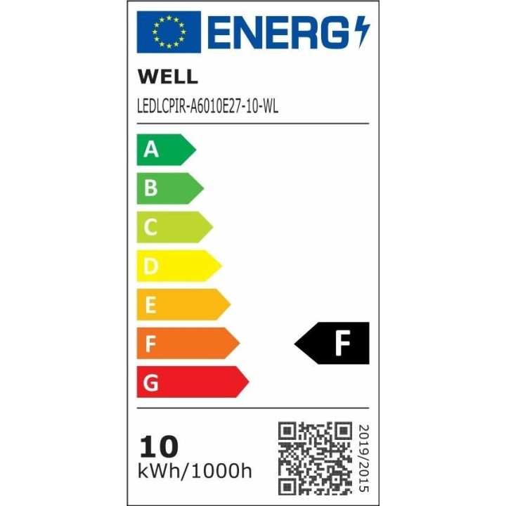 bec led cu senzor pir a60 10w lumina rece well