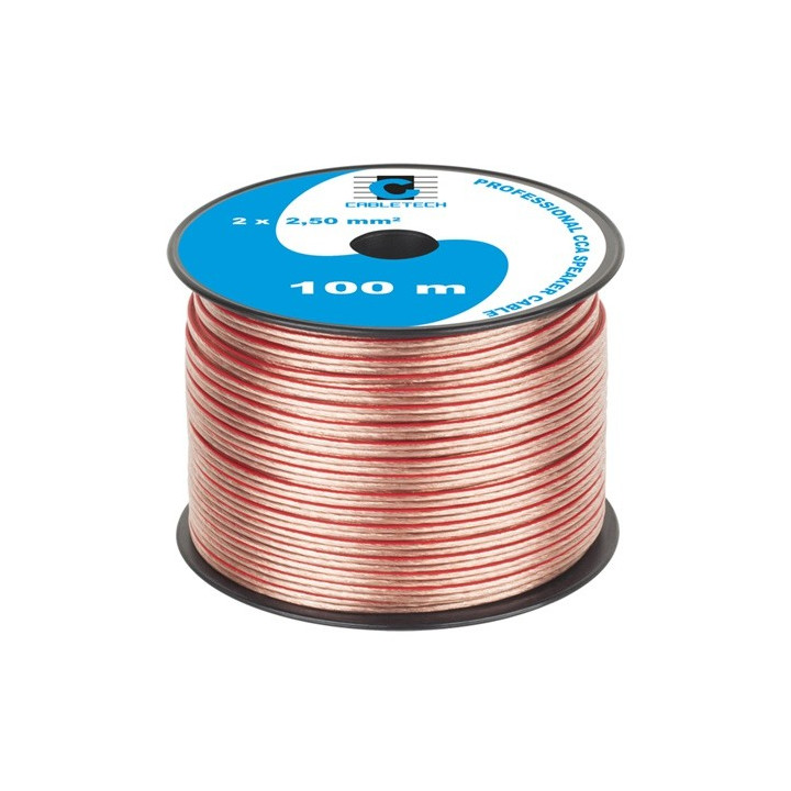 cablu difuzor cca 2x2.50mm transparent 100m