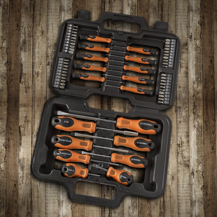 set surubelnite in cofret, 58 piese