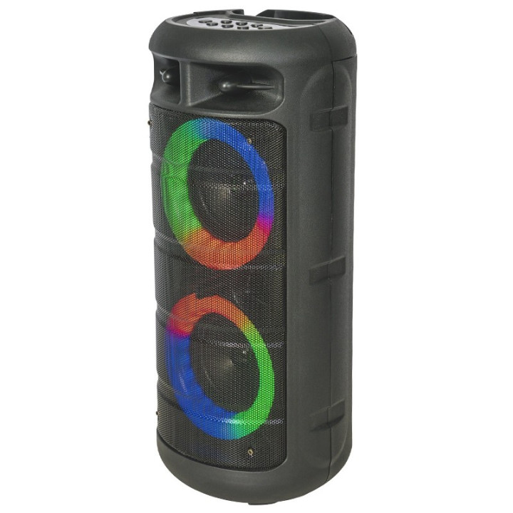 boxa portabila 2x4"/10cm 200w bt/fm/usb/msd