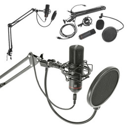 microfon usb pentru streaming si podcast