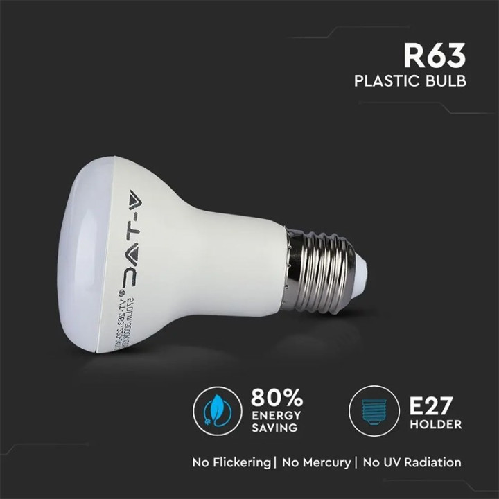 bec led r63 e27 8.5w 4000k alb neutru, cip samsung