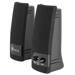 boxe multimedia 2.0 3.5mm silver/negru 2x2w sb150, ngs