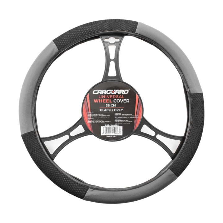 husa volan auto - negru / gri - carguard