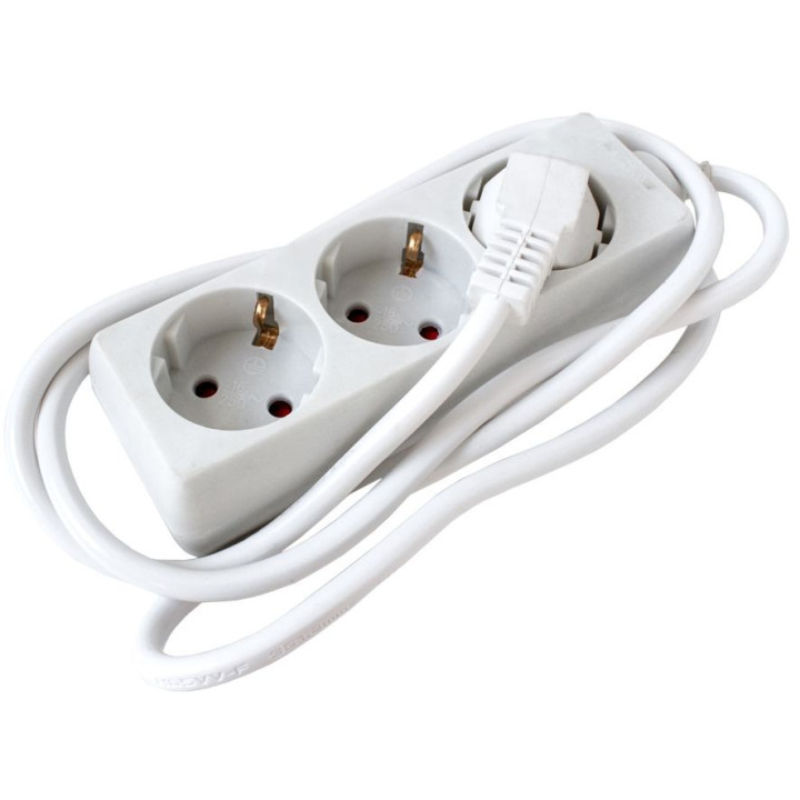 Electrice, Prelungitor Kuper, 3prize, 1.5m, Alb -2, dioda.ro