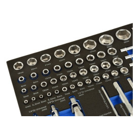 Truse Scule, Trusa chei cu clichet 1/4"-1/2", 80 piese, GEKO G10833A -1, dioda.ro
