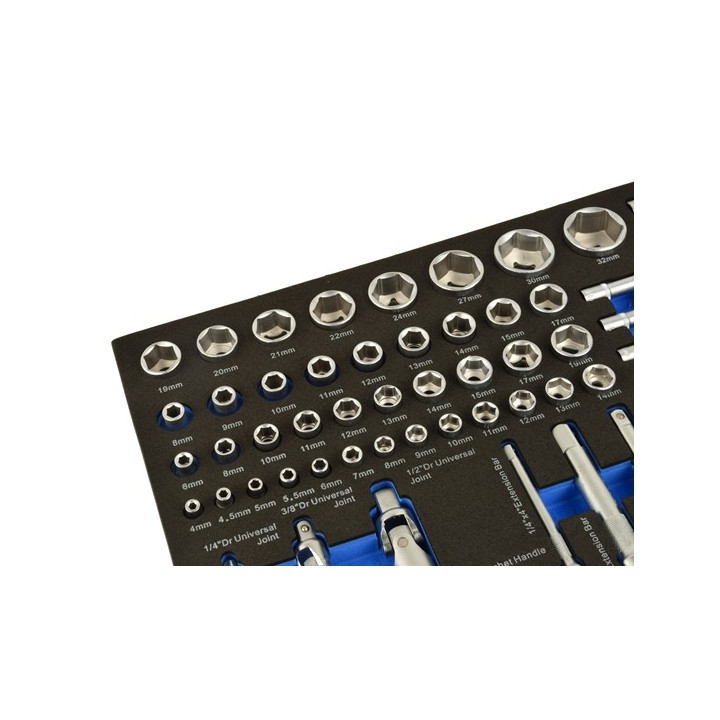 Truse Scule, Trusa chei cu clichet 1/4"-1/2", 80 piese, GEKO G10833A -1, dioda.ro