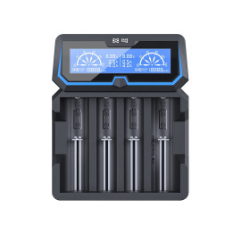 incarcator acumulatori li-ion, nimh, nicd,  aa/aaa/aaaa, 4 canale, afisaj lcd, x4 xtar