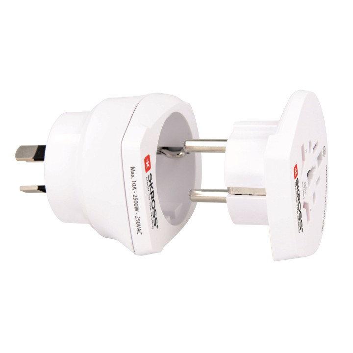 adaptor priza universal 2 in 1 world -  australia / china skross 1.500210-e