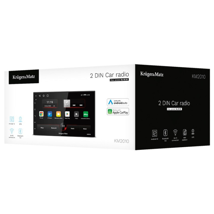 radio player 2 din carplay/android auto kruger&matz