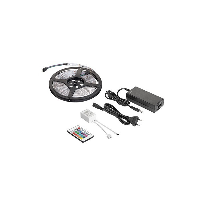 kit banda led rgb controller si alimentator rebel