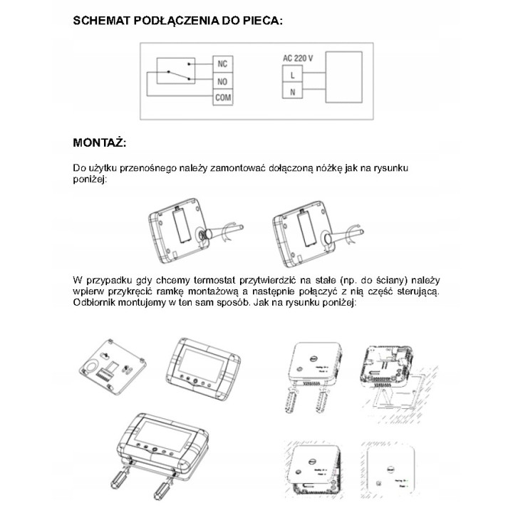 Accesorii pentru cazane și centrale termice, Termostat ambiental centrala termica cu wireless si WIFI WT-08 coma -8, dioda.ro