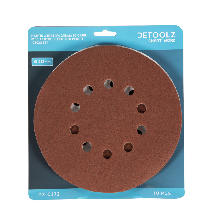 set 10 hartie abraziva p150 10gauri 215mm