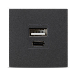 moda voice, priza usb a+c 5v 2,4a 2m, antracit mat, elbi