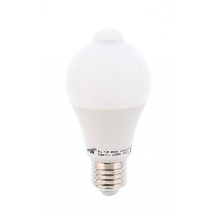 bec led cu senzor pir a60 10w lumina naturala well