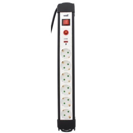Prelungitoare, Prelungitor electric 6 prize Schuko 5m,cu intrerupator si contact de protectie la suprasarcina si  -2, dioda.ro