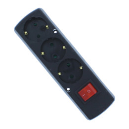 multipriza 3 prize  intrerupator  negru gn-370sws plastrol