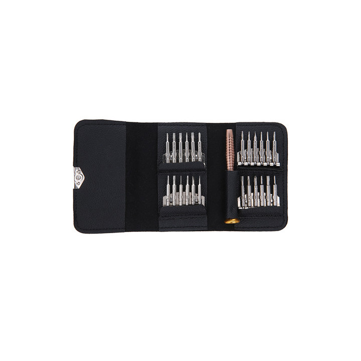 set surubelnite de precizie torx 25in1 cu husa piele